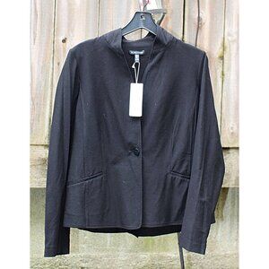 New w/Tags - Eileen Fisher Stretch Crepe Stand Collar Jacket, Blazer Med